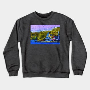 New England Coastline Crewneck Sweatshirt